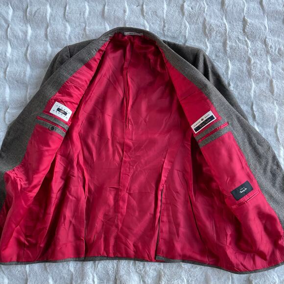 🔥Vintage Y2K Union Made USA 100% Wool Glen Plaid Suit Blazer 46S & Pants 37 - Picture 6 of 15